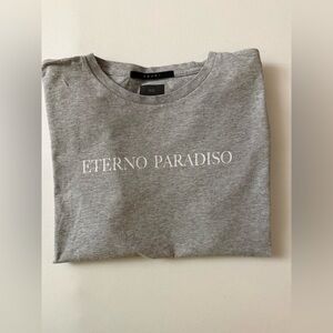 Ksubi Eterno Paradiso Gray T-Shirt Short Sleeve Gray Size Large